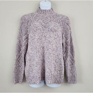TORRID Size 1X (14-16) Lavender Pullover Turtleneck Pointelle Knit Sweater NWT